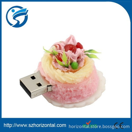 cake shape wedding usb flash drive with free logo printing